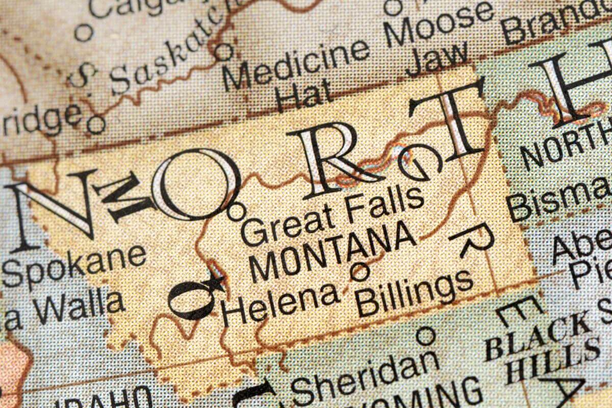 A map of Montana