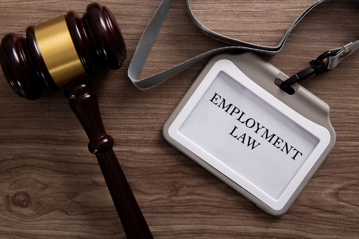 Employment Law Identificaiton Card with Gavel