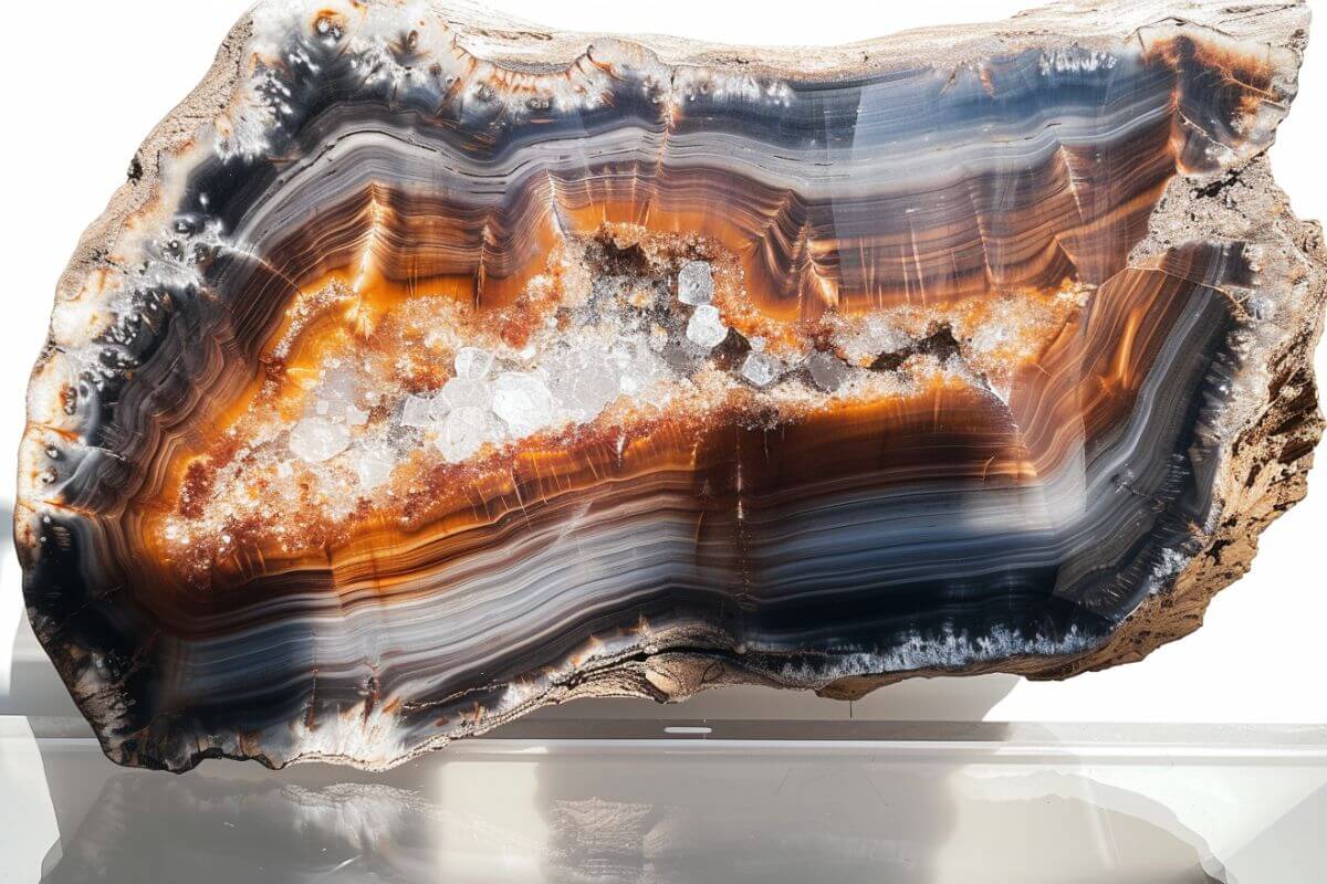 A large piece of Montana agatized wood.