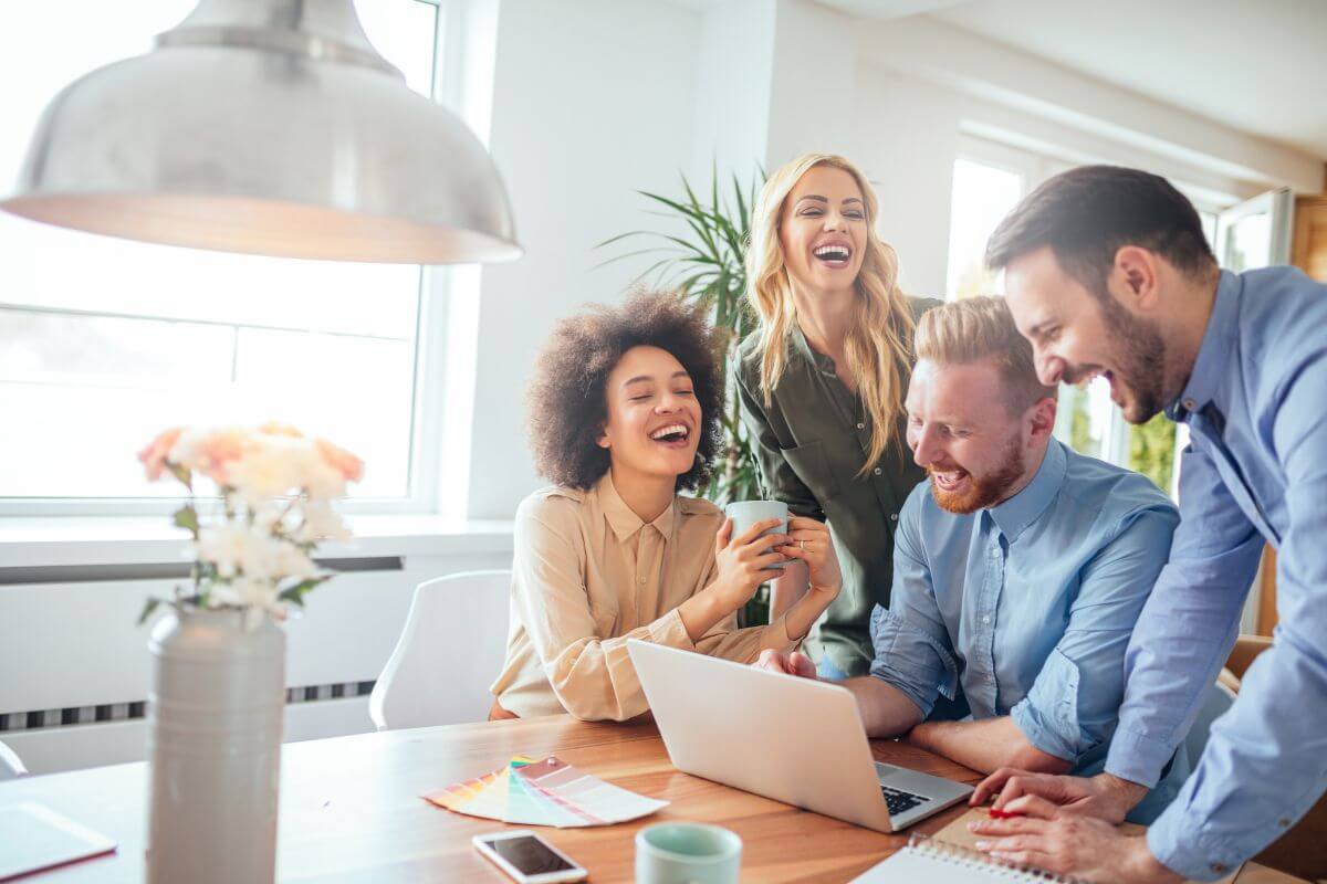 Employees Laughing and Having Fun