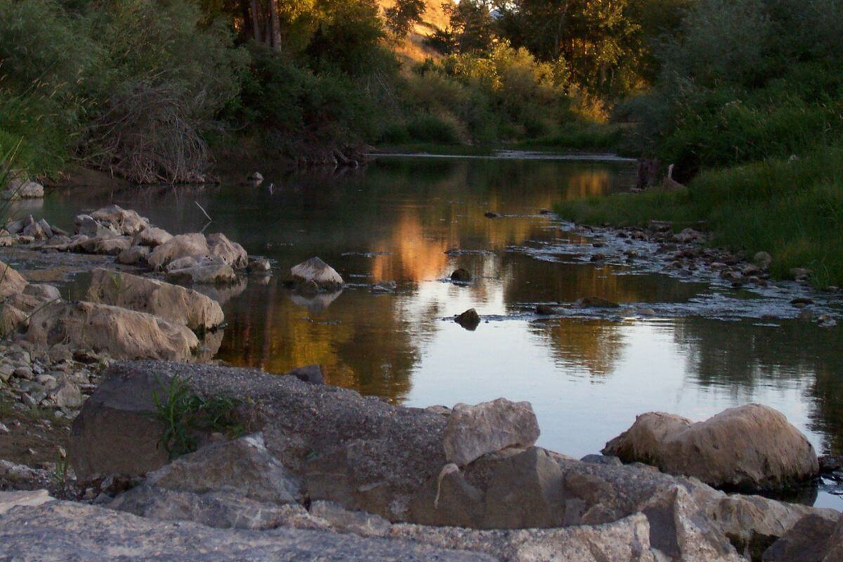 The Jefferson River in Montana where the Renova Hot Springs is located